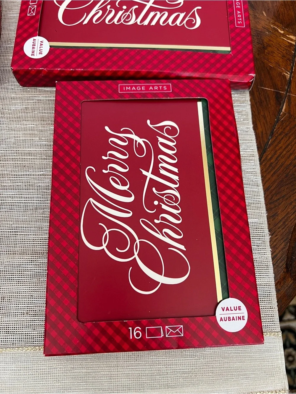 Lot of 4 Box “Merry Christmas” Cards 16 count in each Box Red